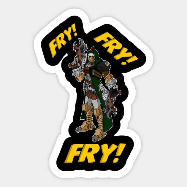 Fried Reaper Sticker by Thadrius